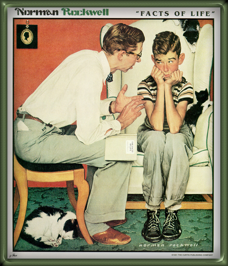 Facts Of Life (1956) - Norman Rockwell Tablo