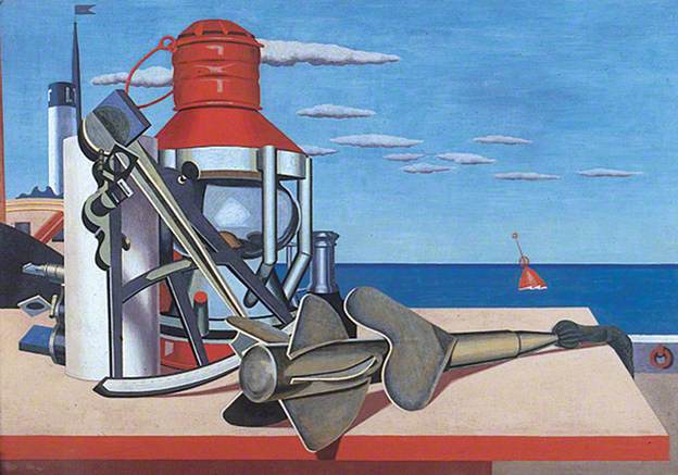 Faithful Servants (Marine) (1928) - Edward Wadsworth Tablo