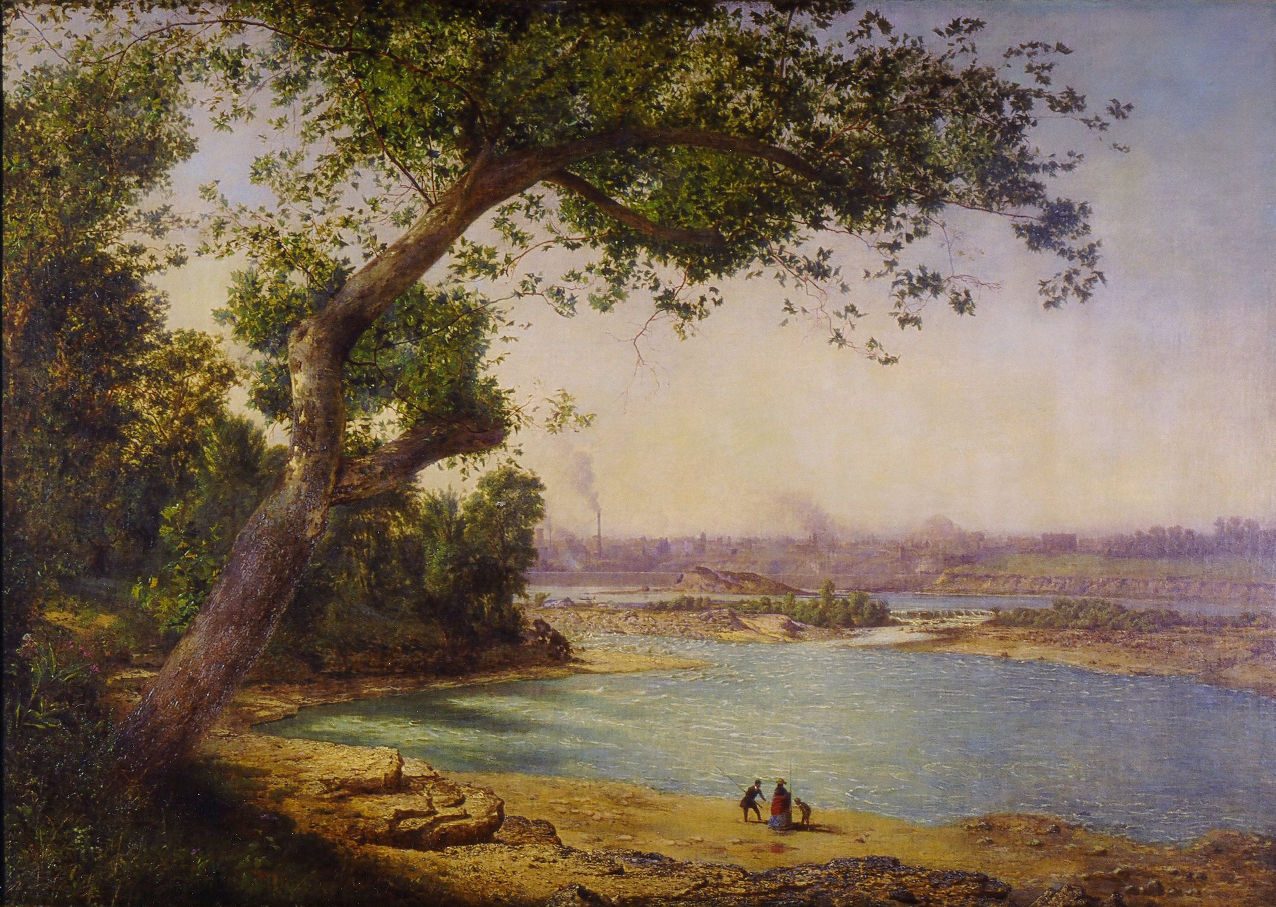Falls of the Ohio, Louisville (1863) - Alexander Helwig Wyant Tablo