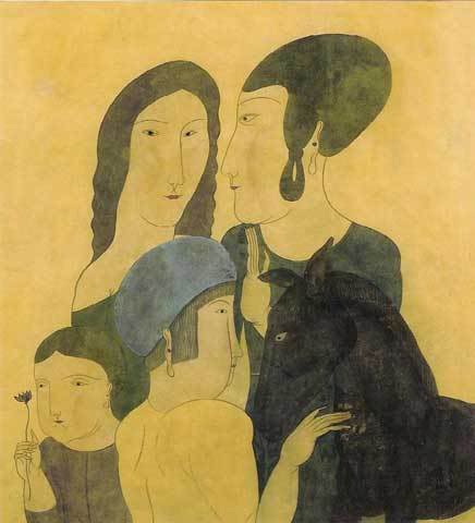 Famille – Tsuguharu Foujita Tablo