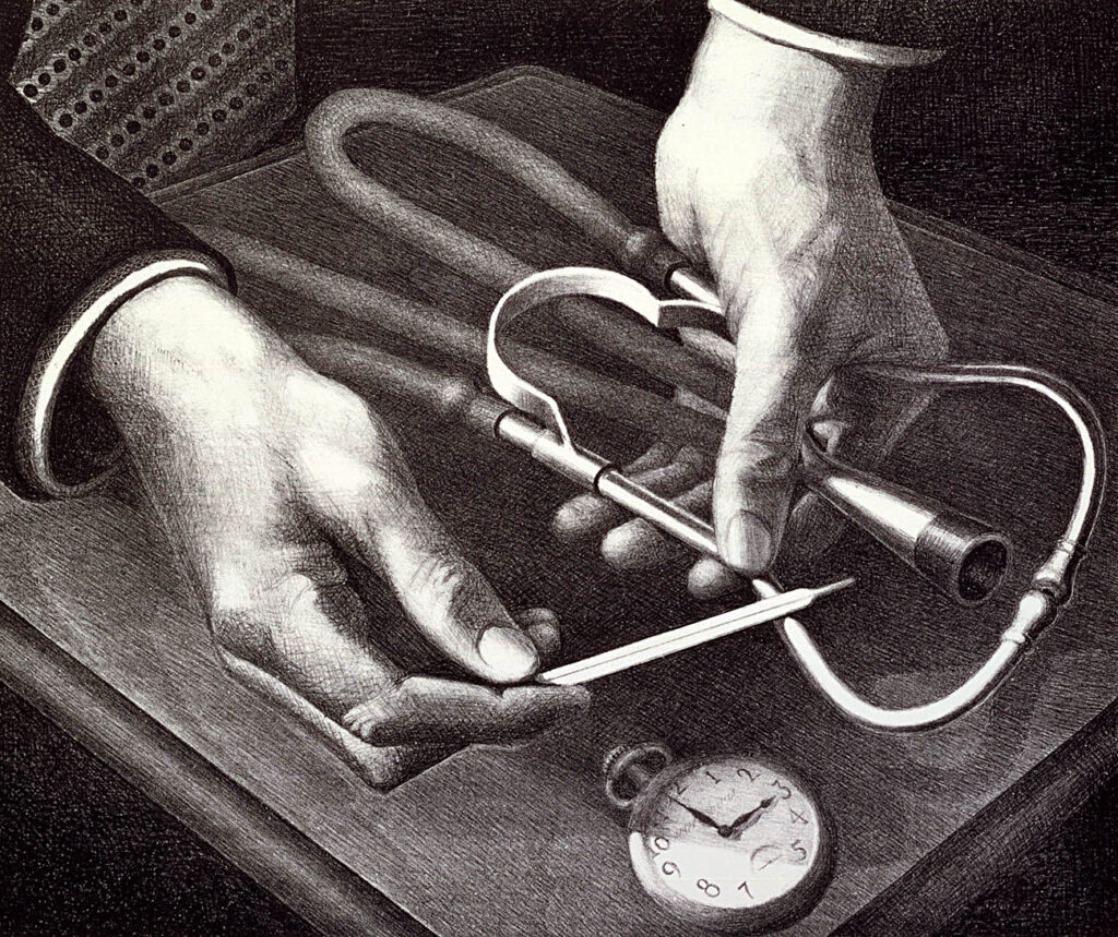 Family Doctor (1940) - Grant Wood Tablo