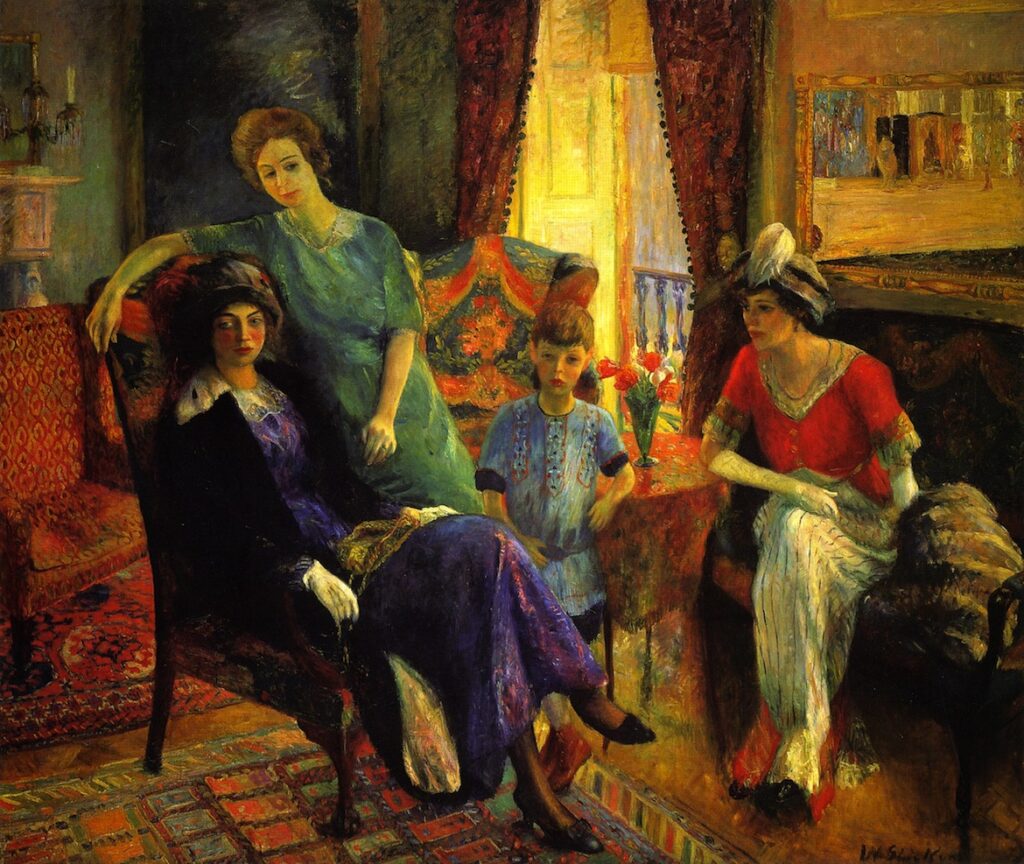 Family Group (1911) - William James Glackens Tablo