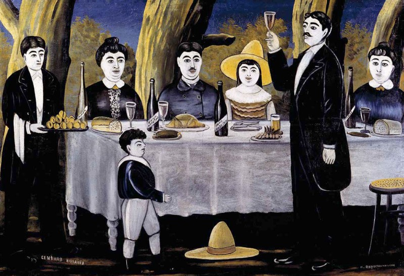 Family feast (1907) – Niko Pirosmani Tablo