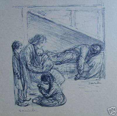 Family lithograph – Théophile Steinlen Tablo