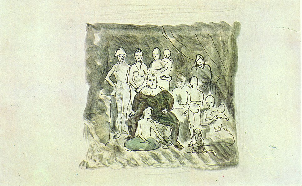 Family of acrobats (1905) - Pablo Picasso Tablo
