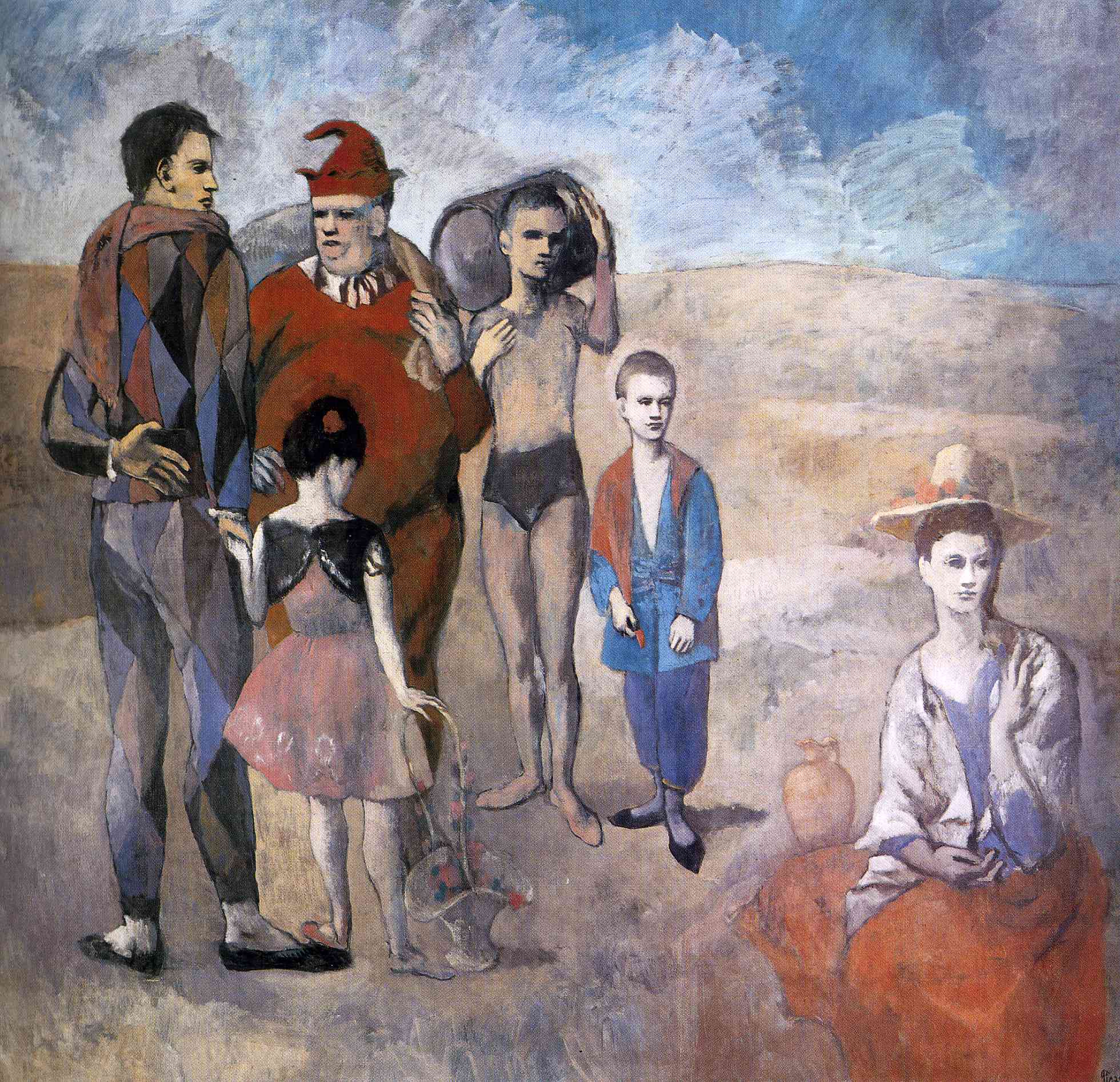 Family of acrobats (Jugglers) (1905) - Pablo Picasso Tablo