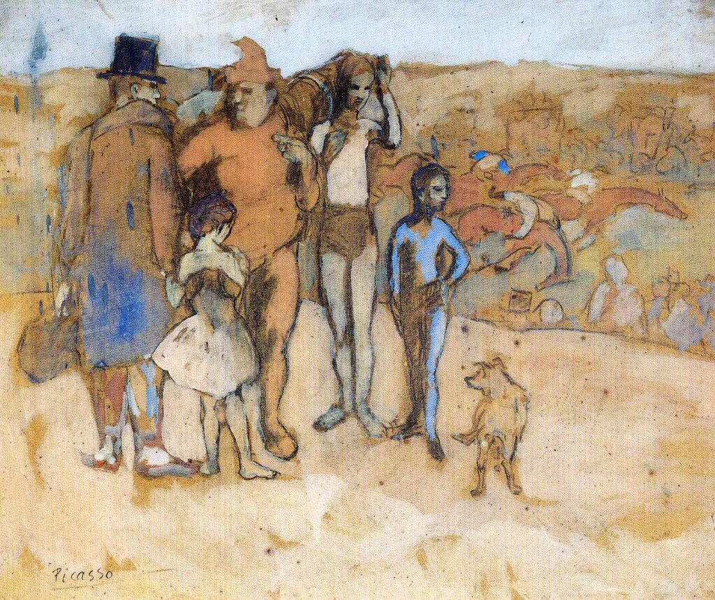 Family of acrobats (study) (1905) - Pablo Picasso Tablo