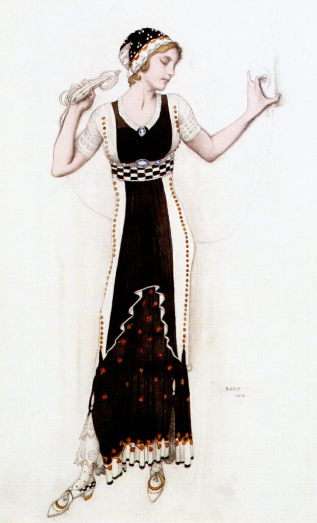 Fantasy on modern costume (atalanta) (1912) - Léon Bakst Tablo