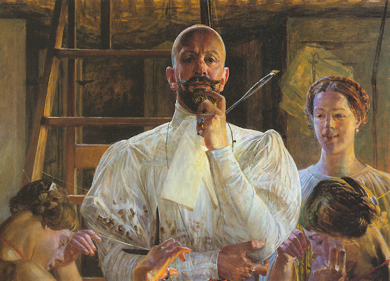 Farewell to Atelier - Jacek Malczewski Tablo