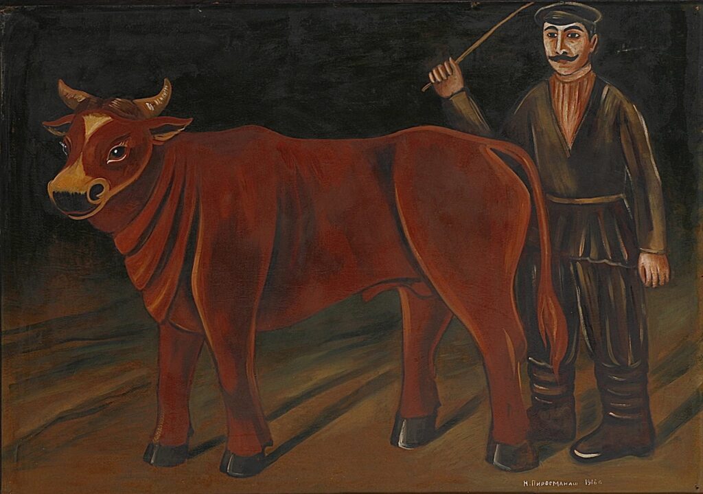 Farmer with a Bull (1916) - Niko Pirosmani Tablo