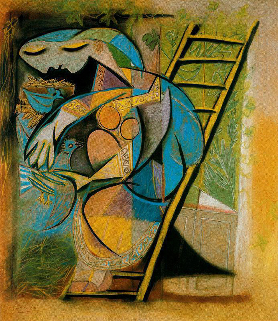 Farmer's wife on a stepladder (1933) - Pablo Picasso Tablo