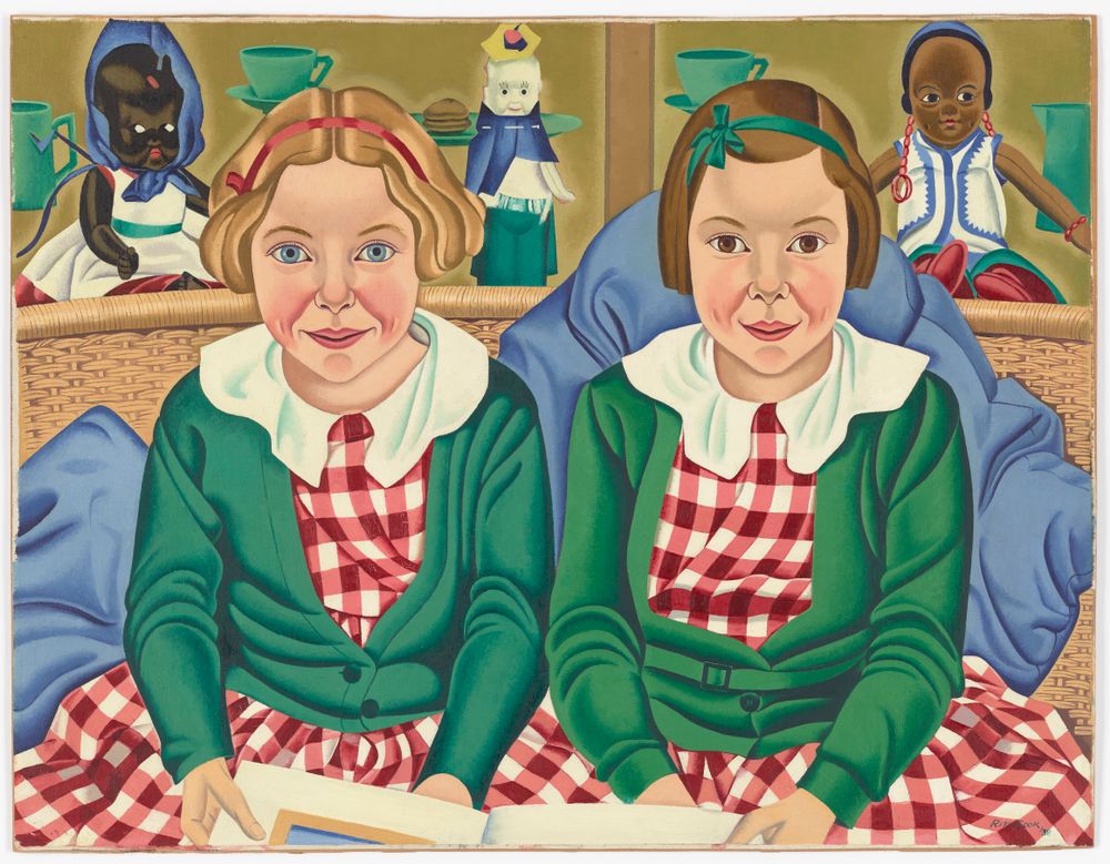 Fay and Jane Birkinshaw (1938) - Rita Angus Tablo