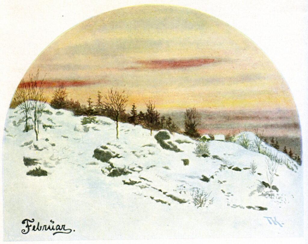 February (1890) - Theodor Severin Kittelsen Tablo