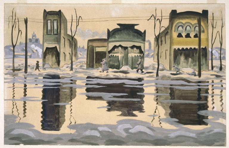 February Thaw - Charles E. Burchfield Tablo