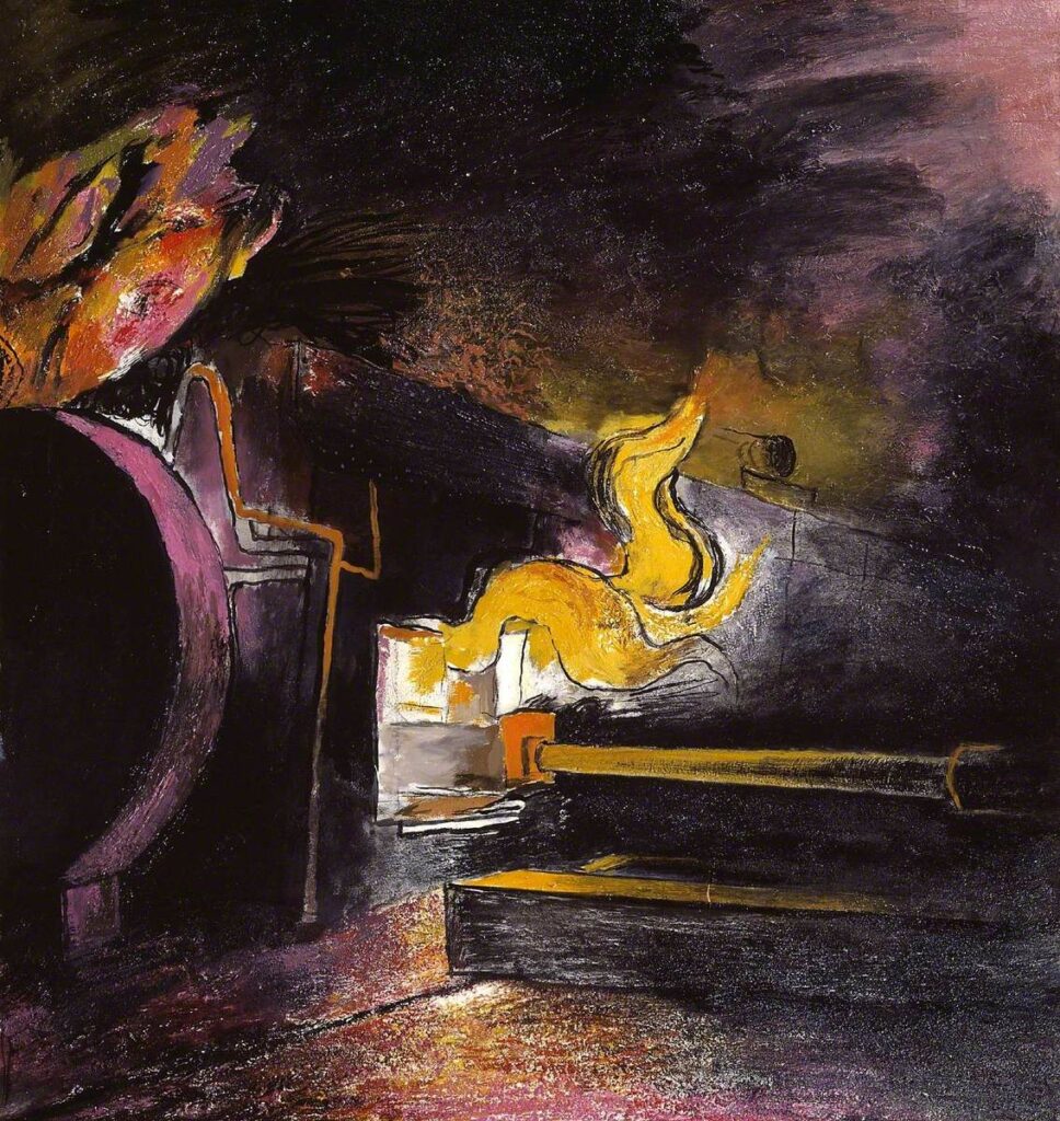 Feeding a Steel Furnace (1942) - Graham Sutherland Tablo