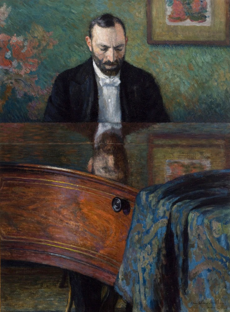 Feliks Jasieński Przy Fortepianie (1908) - Józef Pankiewicz Tablo