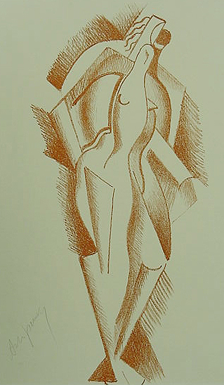 Female Nude (Frauenakt) (1921) - Olexandr Archipenko Tablo