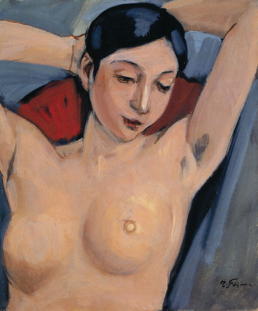 Female Nude, - Fujishima Takeji Tablo
