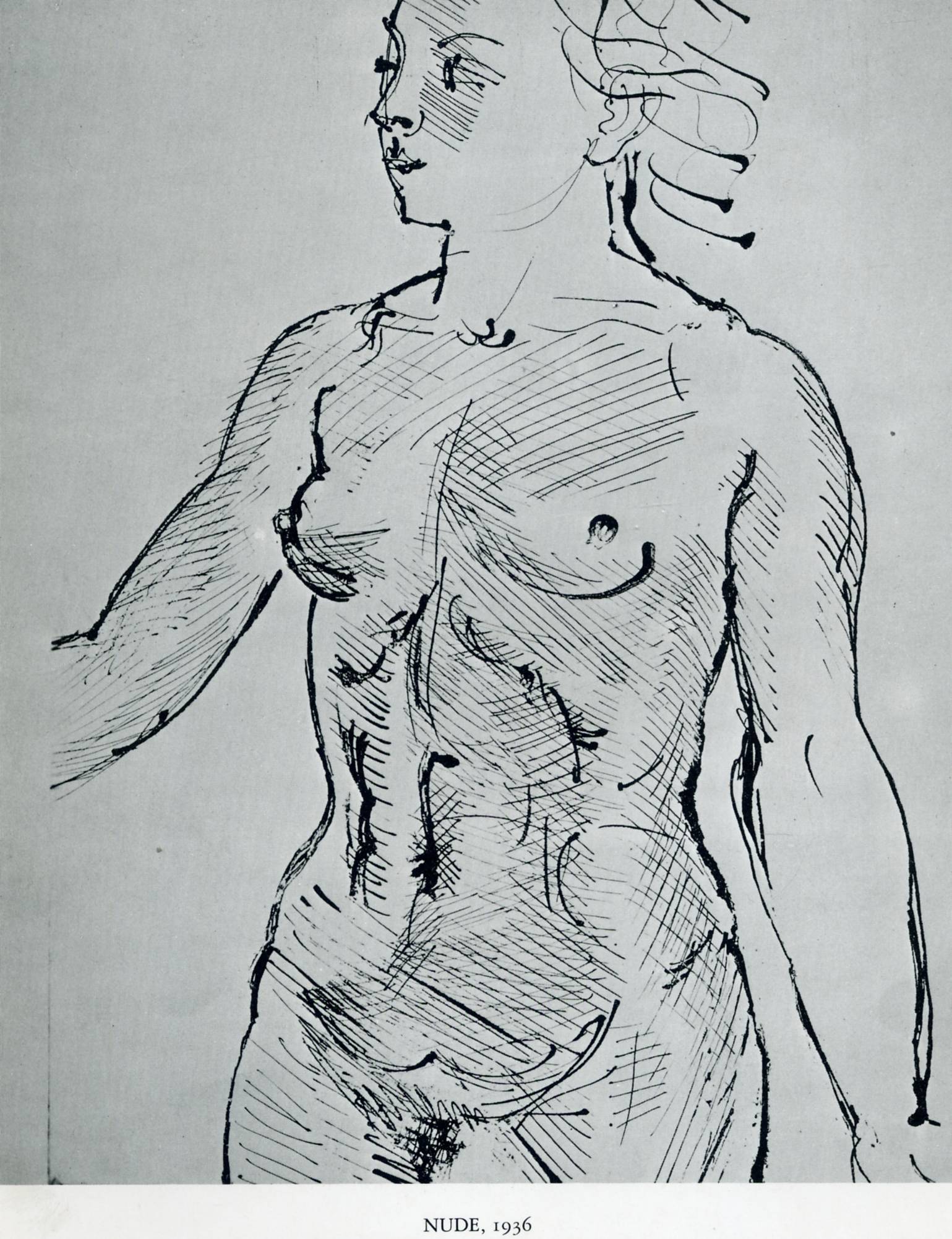 Female Nude, bust - Raoul Dufy Tablo