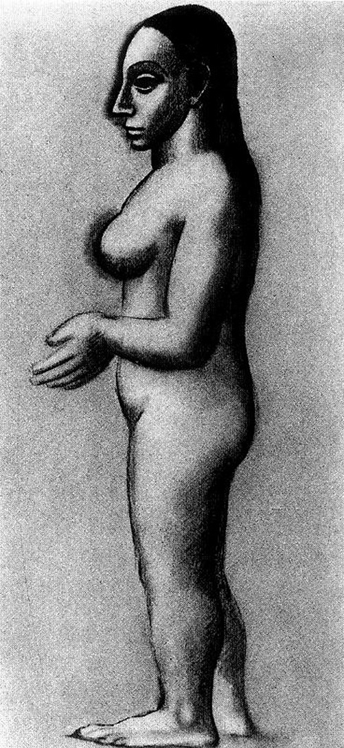 Female nude in profile (1906) - Pablo Picasso Tablo