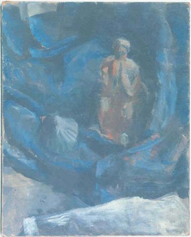 Femme et coquillage sur fond bleu (1918) - Le Corbusier Tablo