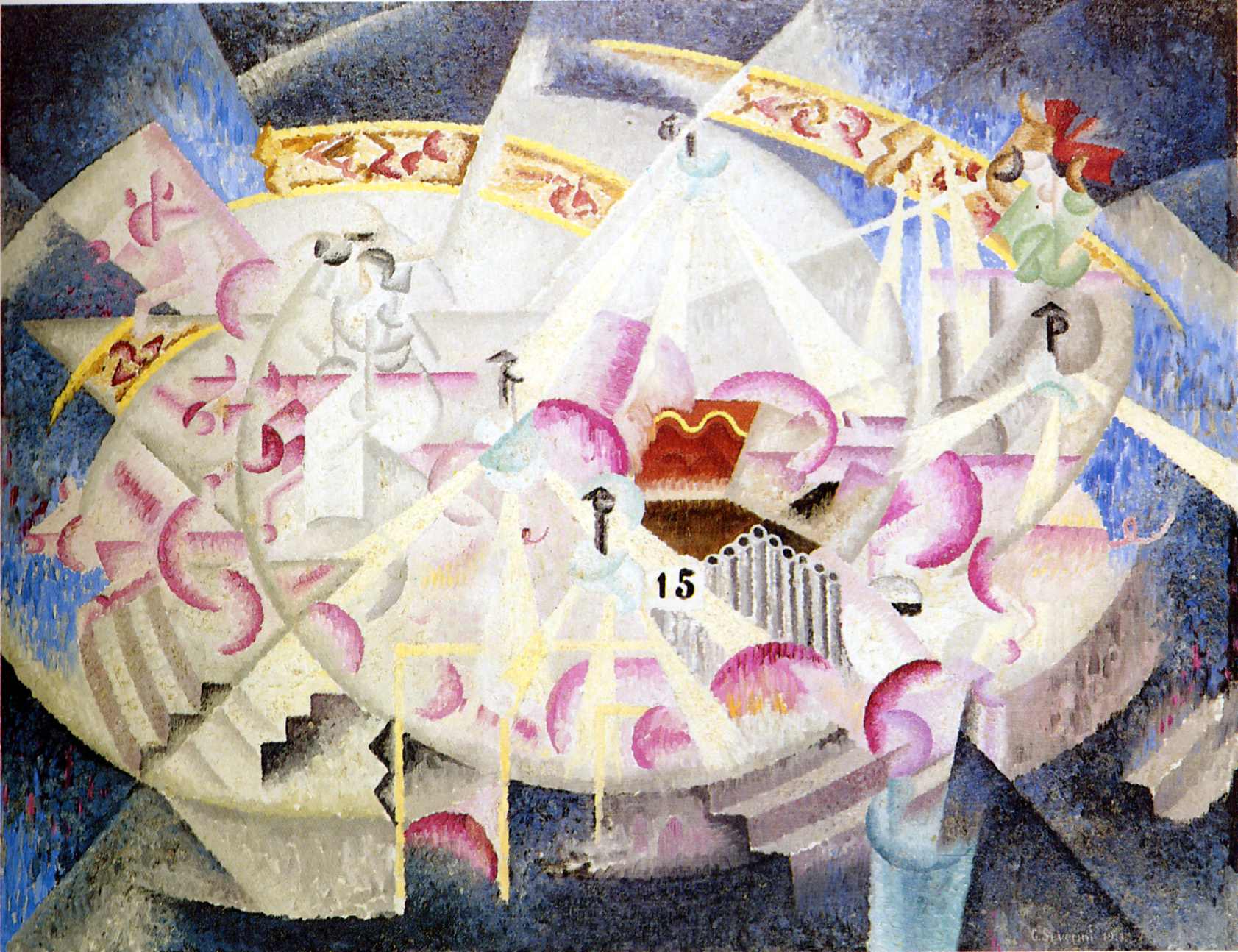 Festival in Montmartre (1913) - Gino Severini Tablo