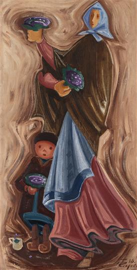 Fialky (Květinářka) (1936) - Josef Čapek Tablo