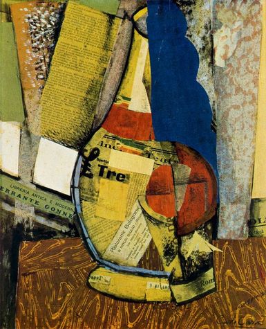 Fiasco e Bicchiere – Carlo Carrà Tablo