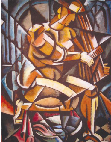 Figure Combing Her Hair - Lyubov Popova Tablo