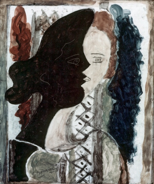 Figure double (1937) - Georges Braque Tablo