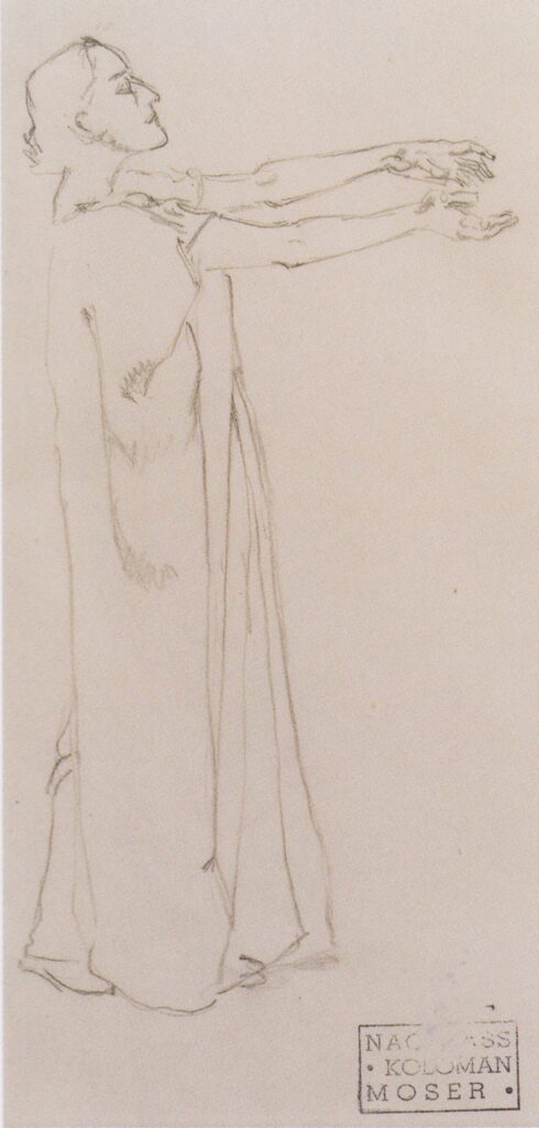 Figure study of Isolde (1915) – Koloman Moser Tablo