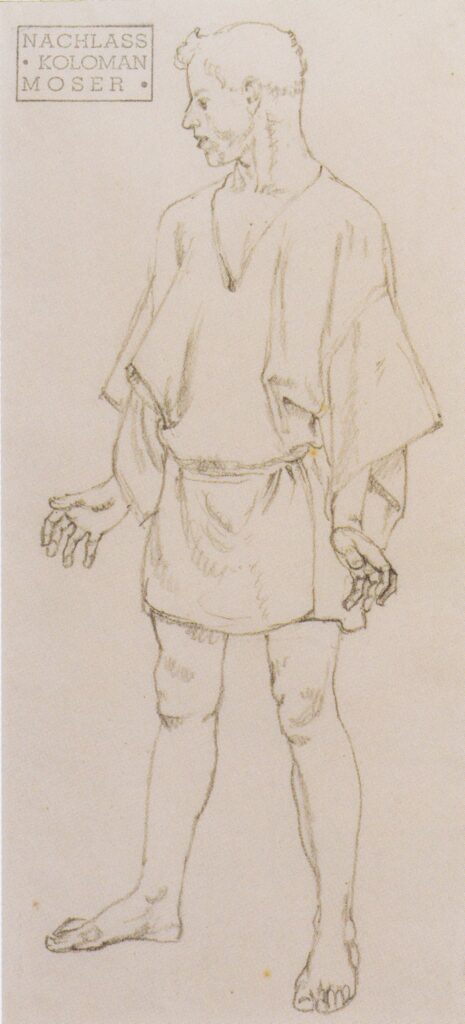 Figure study of Tristan (1915) - Koloman Moser Tablo