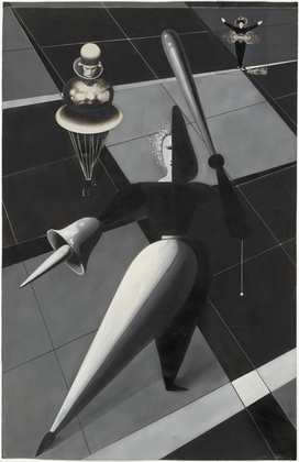 Figurines in Space Study for the Triadic Ballet (1924) – Oskar Schlemmer Tablo