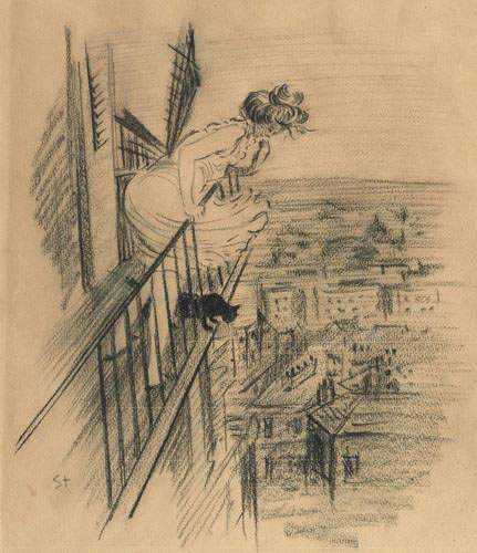 Fin de Bai sketch (1897) – Théophile Steinlen Tablo