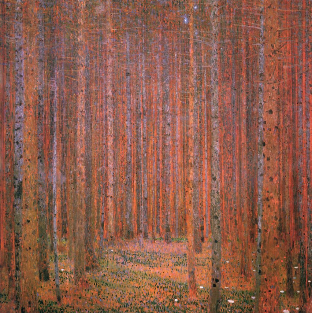 Fir Forest I (1901) - Gustav Klimt Tablo