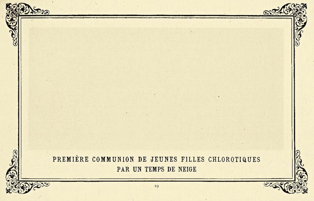 First Communion of Anaemic Young Girls in the Snow (1883) – Alphonse Allais Tablo