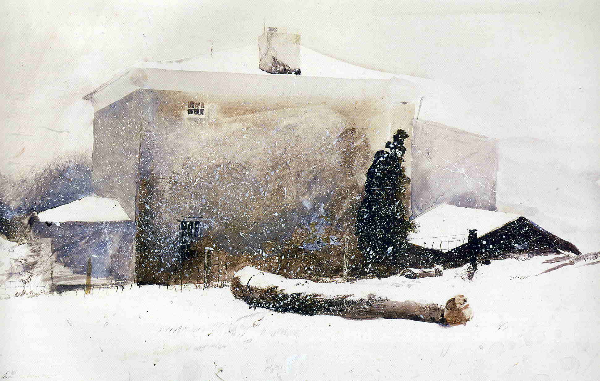 First Snow - Andrew Wyeth Tablo
