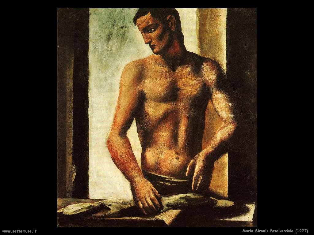Fishmonger (1927) – Mario Sironi Tablo