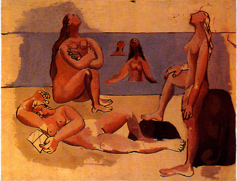 Five bathers (1920) - Pablo Picasso Tablo