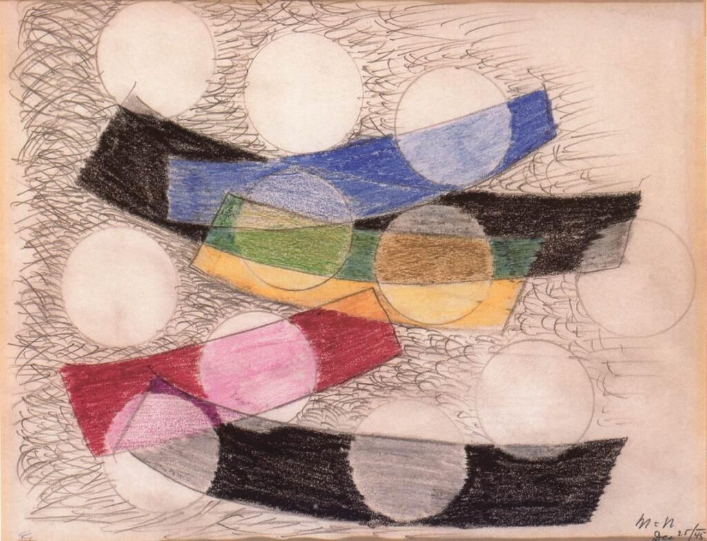 Floating Forms (1945) - László Moholy-Nagy Tablo