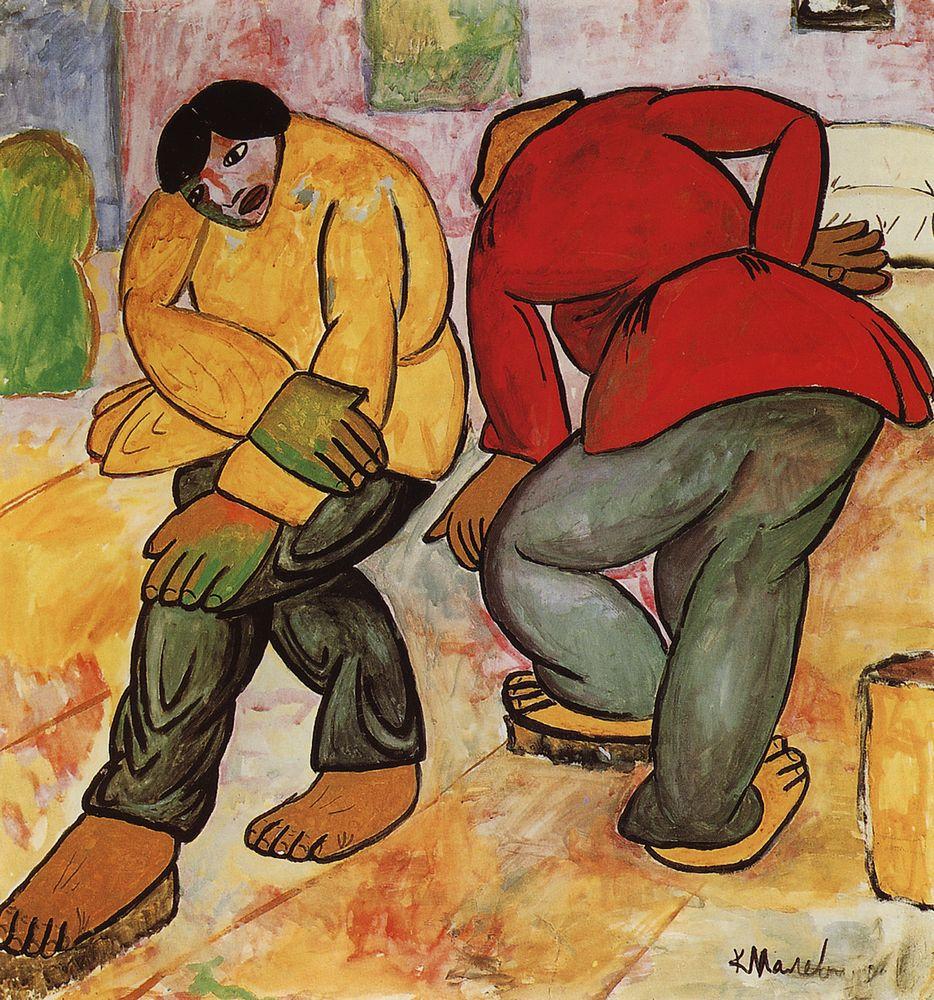 Floor Polishers (1912) - Kazimir Malevich Tablo