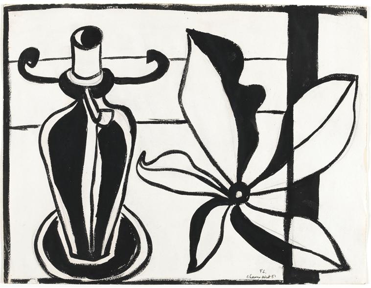 Flower lamp (1951) - Fernand Léger Tablo