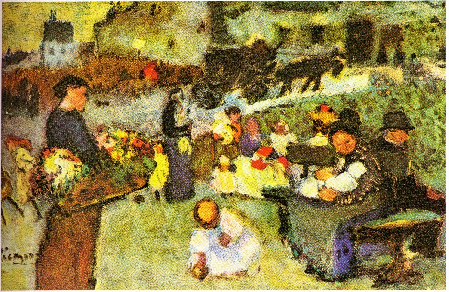 Flower seller (1901) - Pablo Picasso Tablo