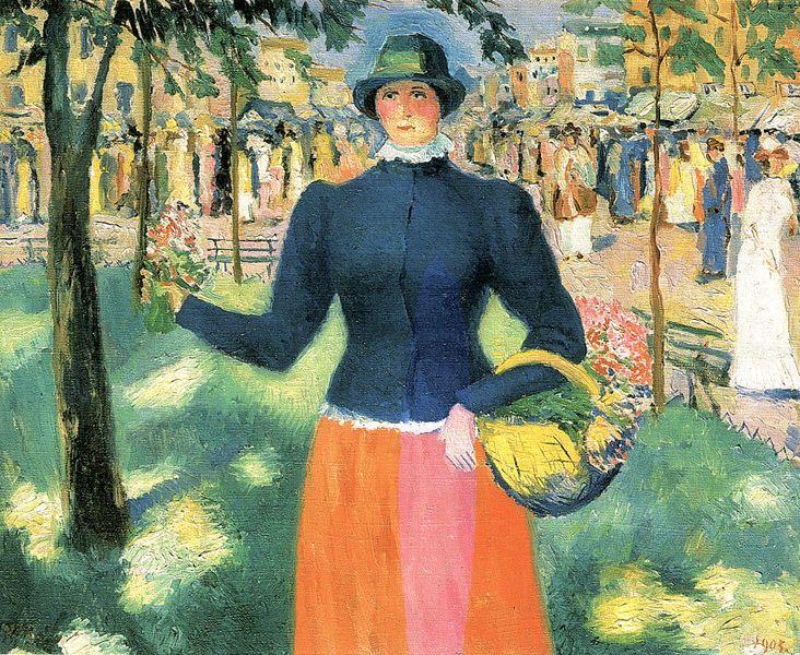 Flowergirl - Kazimir Malevich Tablo