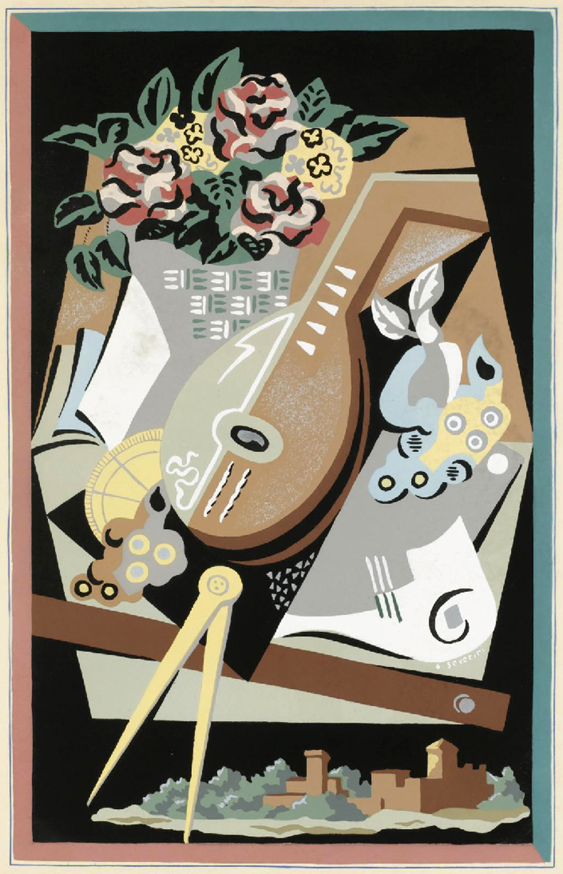 Flowers and masks (1930) - Gino Severini Tablo
