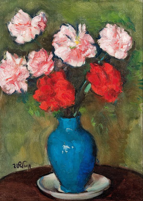 Flowers in Vase - Wojciech Weiss Tablo