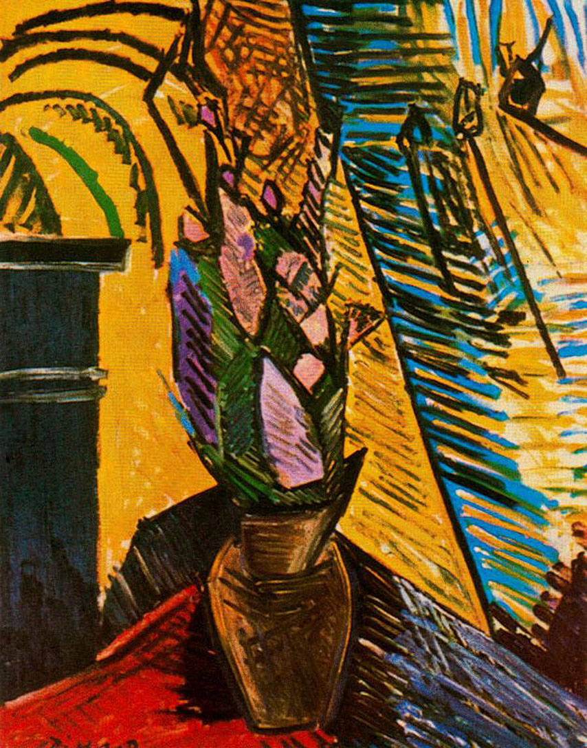 Flowers on the table (1907) - Pablo Picasso Tablo