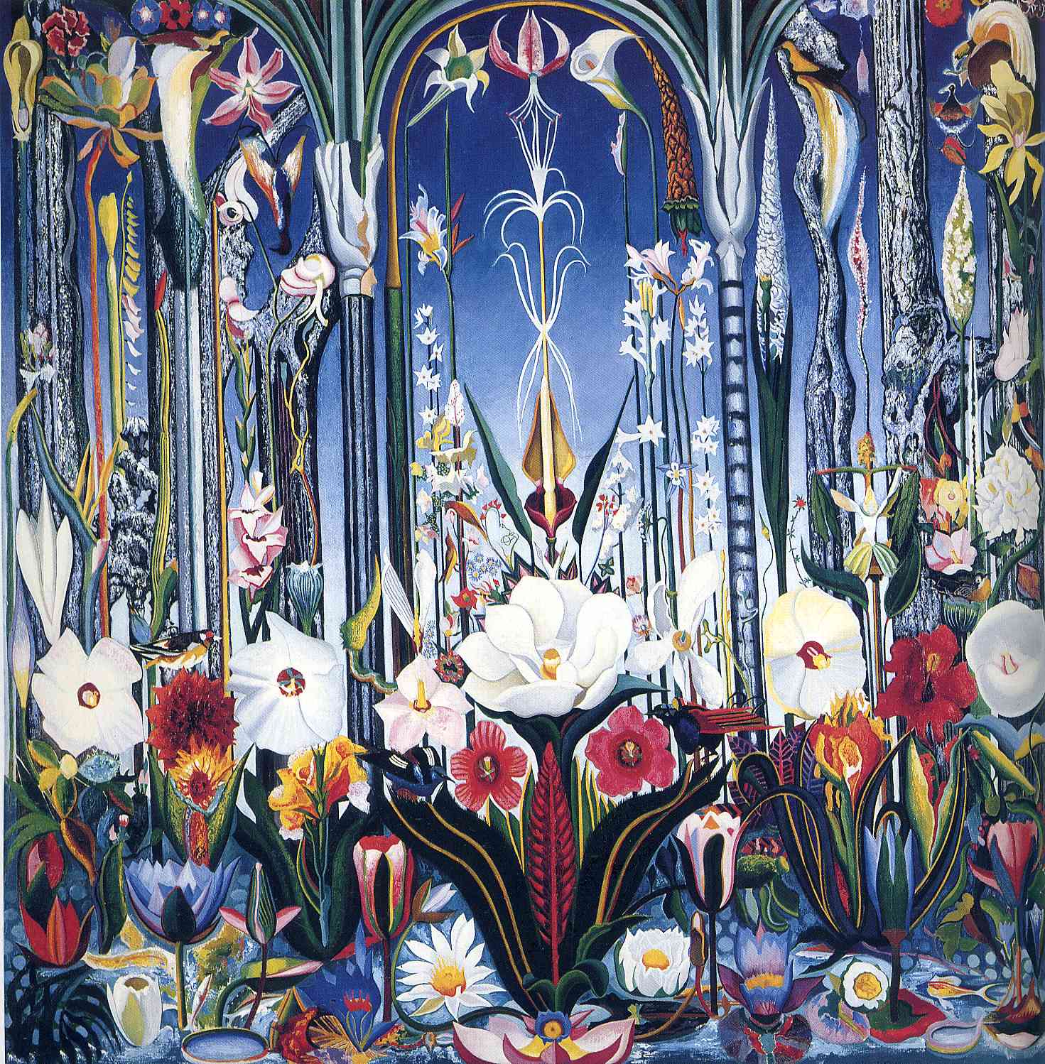 Flowers, Italy (1931) - Joseph Stella Tablo