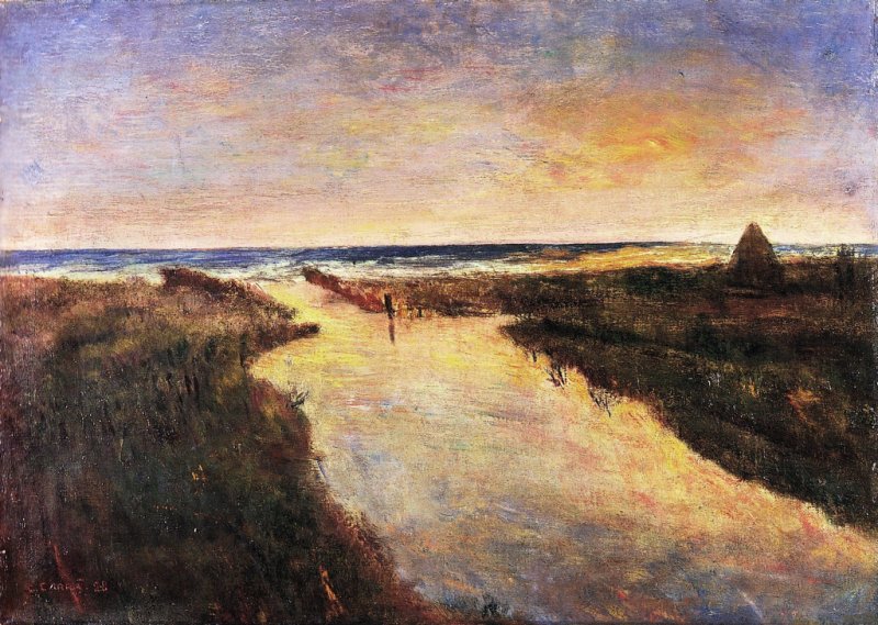 Foce del Cinquale (1928) – Carlo Carrà Tablo
