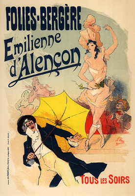 Folies Bergères, Emilienne d’Alençon (1900) – Jules Chéret Tablo